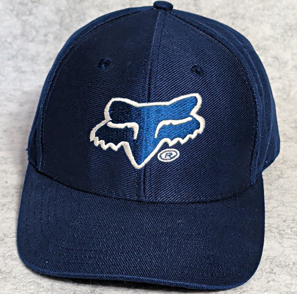FOX Racing Blue Fox Logo Baseball Cap Hat One Size Men Solid